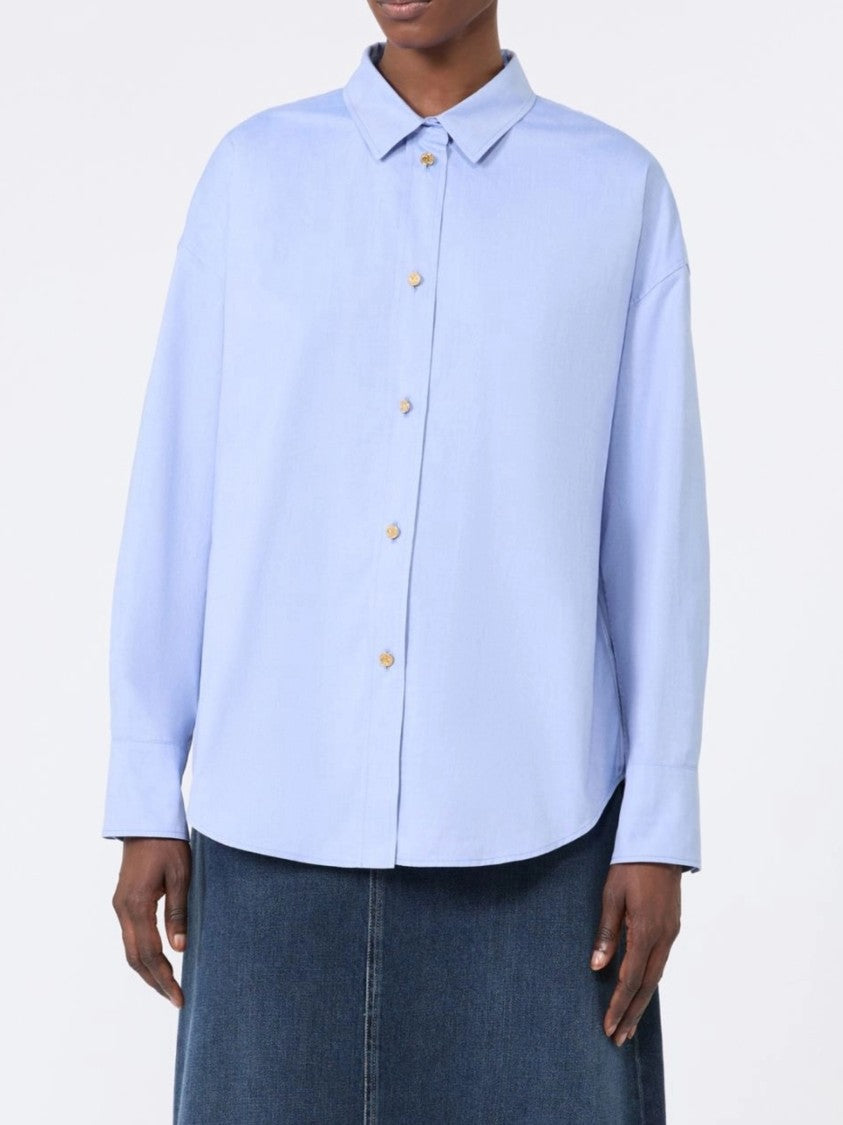Max Mara Smmvolonta Relaxed Cotton Curved Hem Shirt