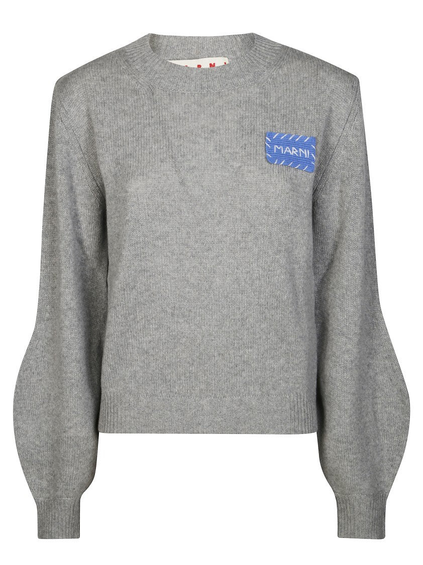 Marni Grey Sweater With Voluminous Sleeves