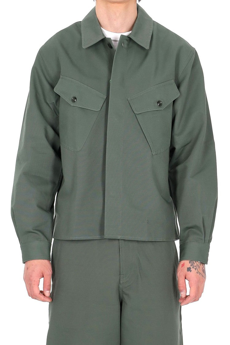 Kenzo Double Knee Cotton Utility Overshirt Jacket