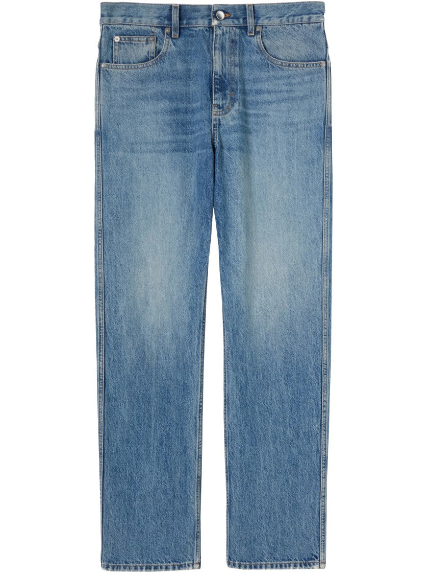 Gucci Blue Washed Tapered-Fit Cigarette Jeans