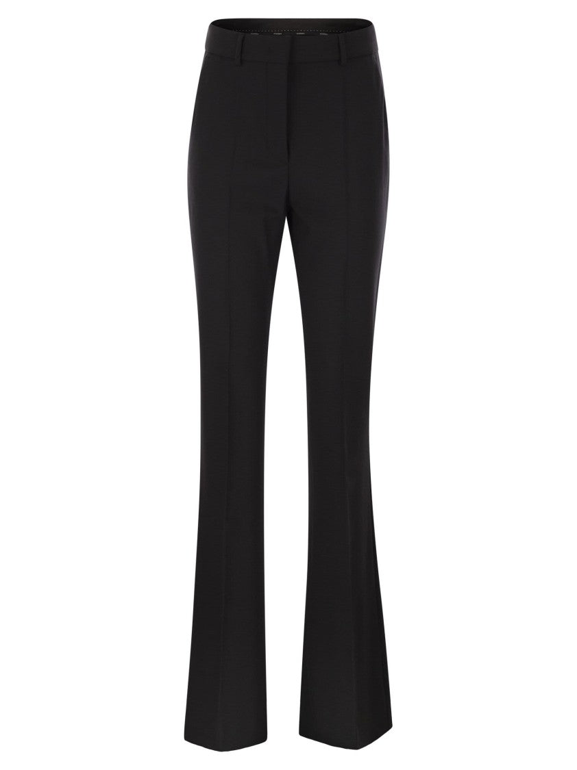 Sportmax Fitted Flared Trousers With Masculine Tailoring Inspired Design