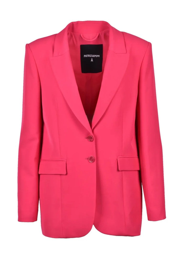 Patrizia Pepe Rounded Jacket - Fuchsia