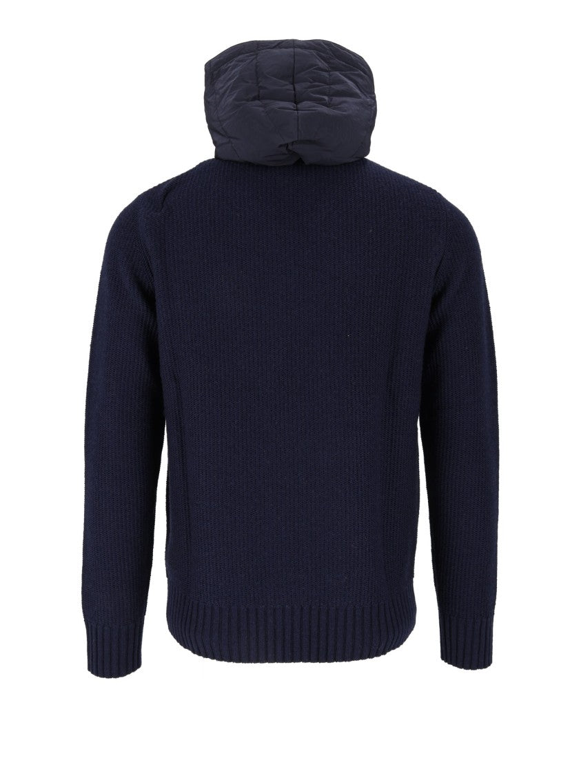 Ballantyne Padded Hooded Ribbed Cardigan