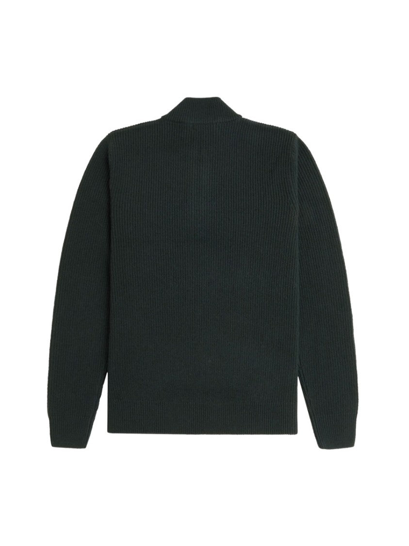 Fred Perry High Collar Zip Closure Sweater
