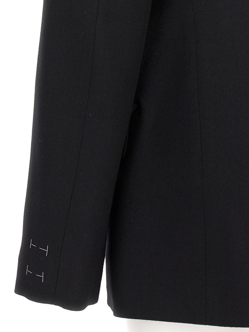 Maison Margiela Tailored Double-Breasted Wool Blazer With Button Closure