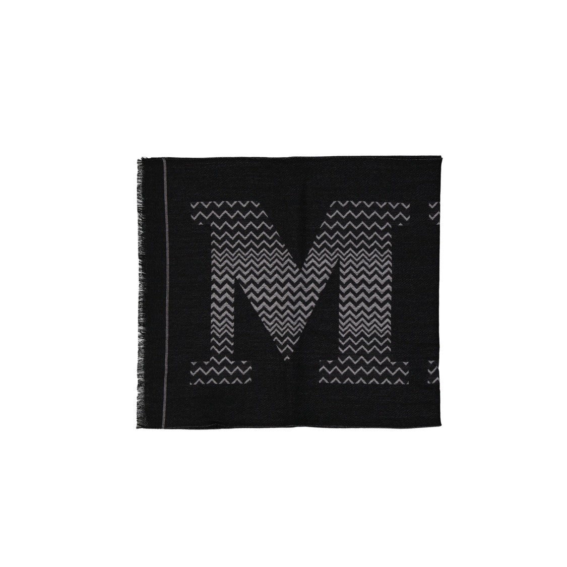 Missoni Fringed Black Wool Scarf