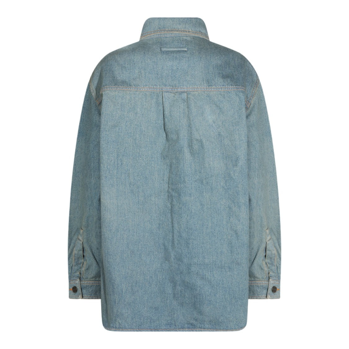 Jean Paul Gaultier Abstract Wash Relaxed Fit Denim Shirt