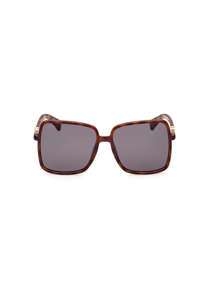 Max Mara Bold Square Frame Sunglasses With Glossy Finish