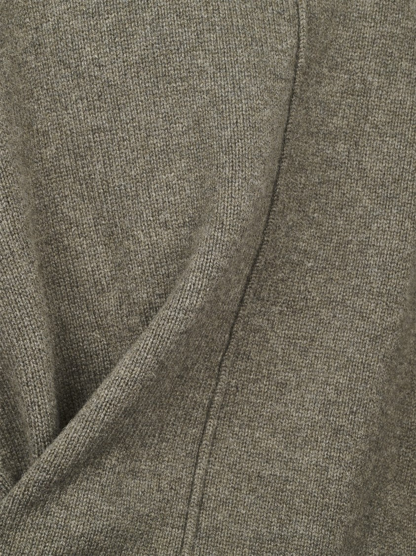 Soeur Boxy Merino Wool Sweater With High Ribbed Collar