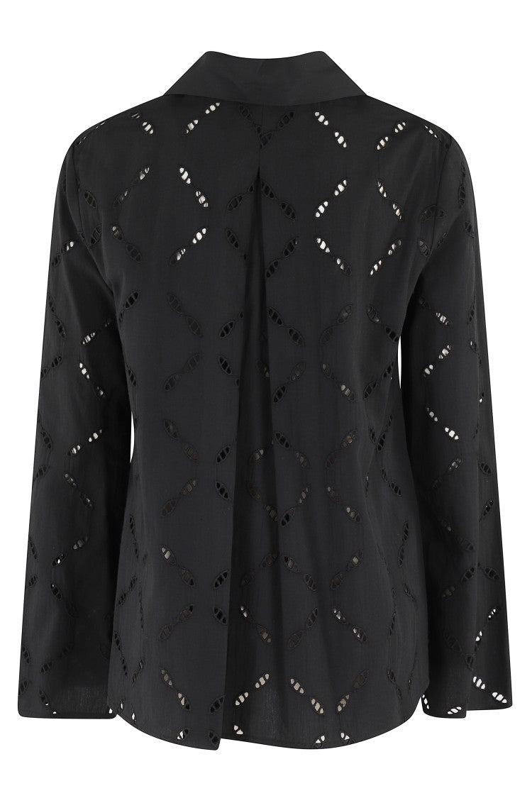 Semi Couture Angelina Blouse With V-Neck And Embroidered Detail