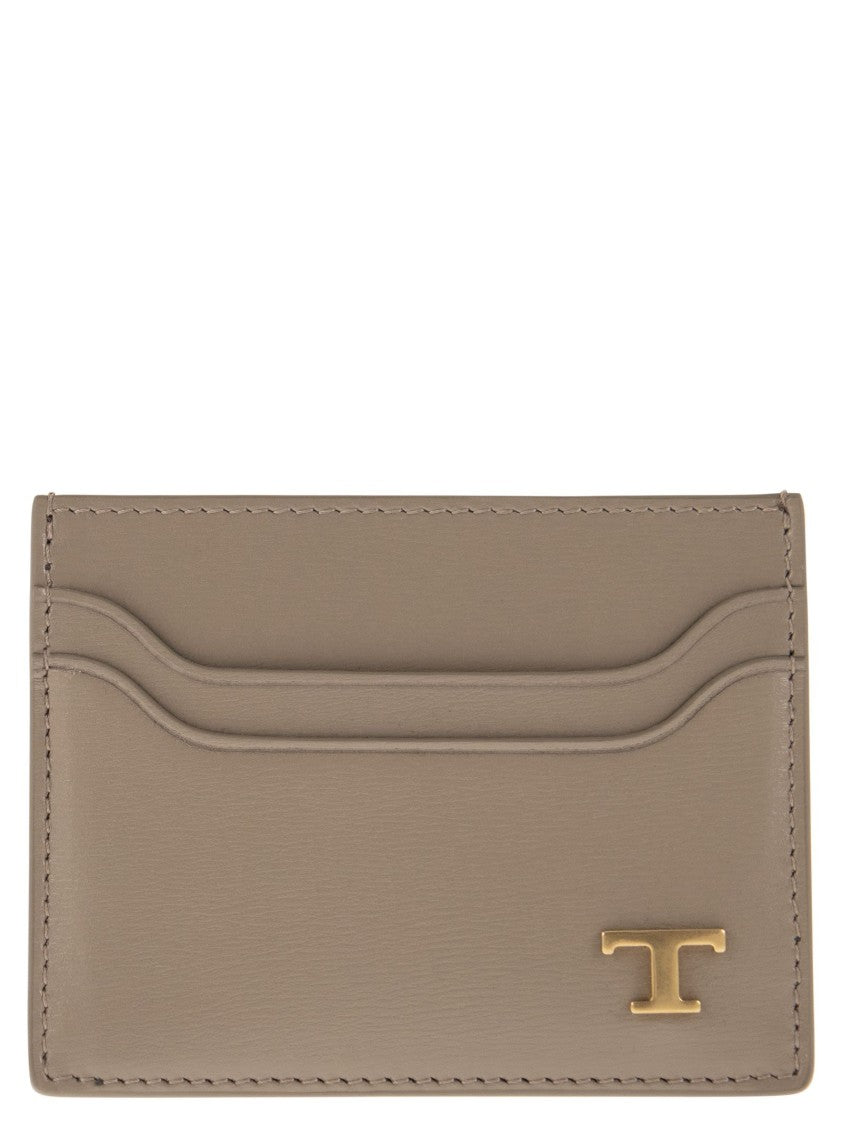 Tod's Leather Card Holder With Logo