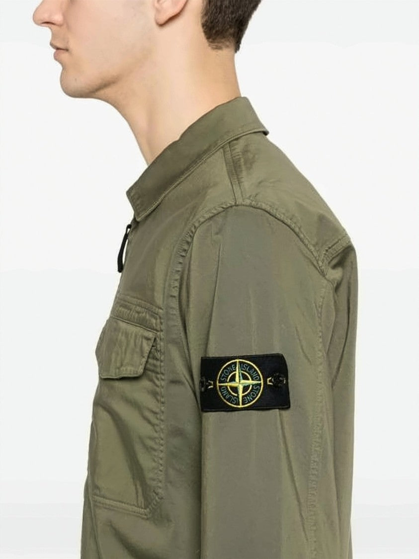 Stone Island Minimalist Front-Zip Jacket With Branded Patch Detail