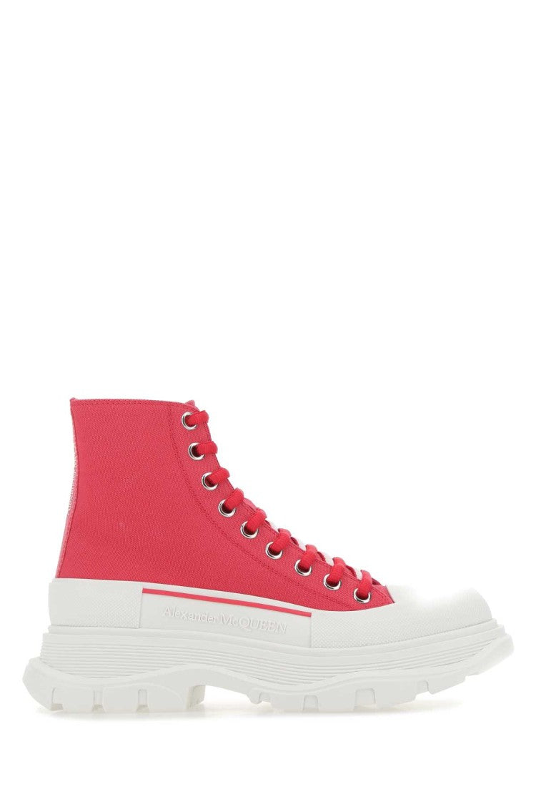 Alexander Mcqueen Fuchsia Canvas Tread Slick Sneakers