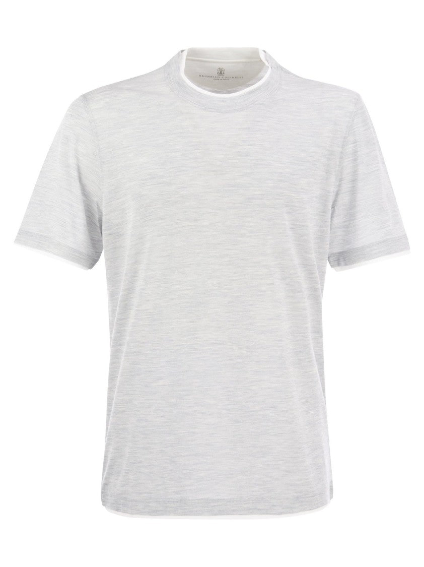 Brunello Cucinelli Slim Fit Crew-Neck T-Shirt In Lightweight Cotton Jersey