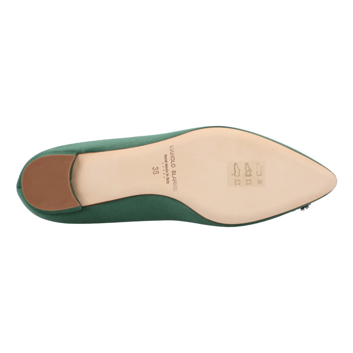 Manolo Blahnik Hangisi Flat Green