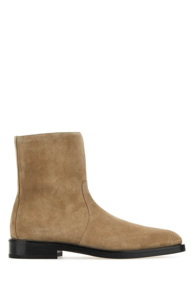 Salvatore Ferragamo Cappuccino Suede Gerald Ankle Boots