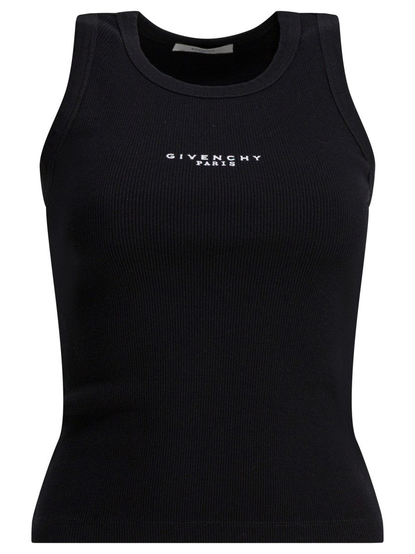 Givenchy Fitted Ribbed Tank Top With Subtle Logo Detail