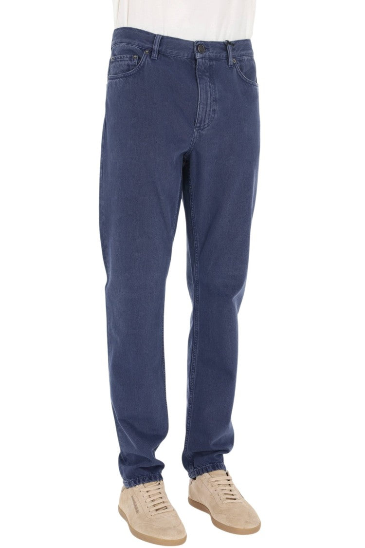Zegna Roccia Marble Cotton Five-Pocket Pants
