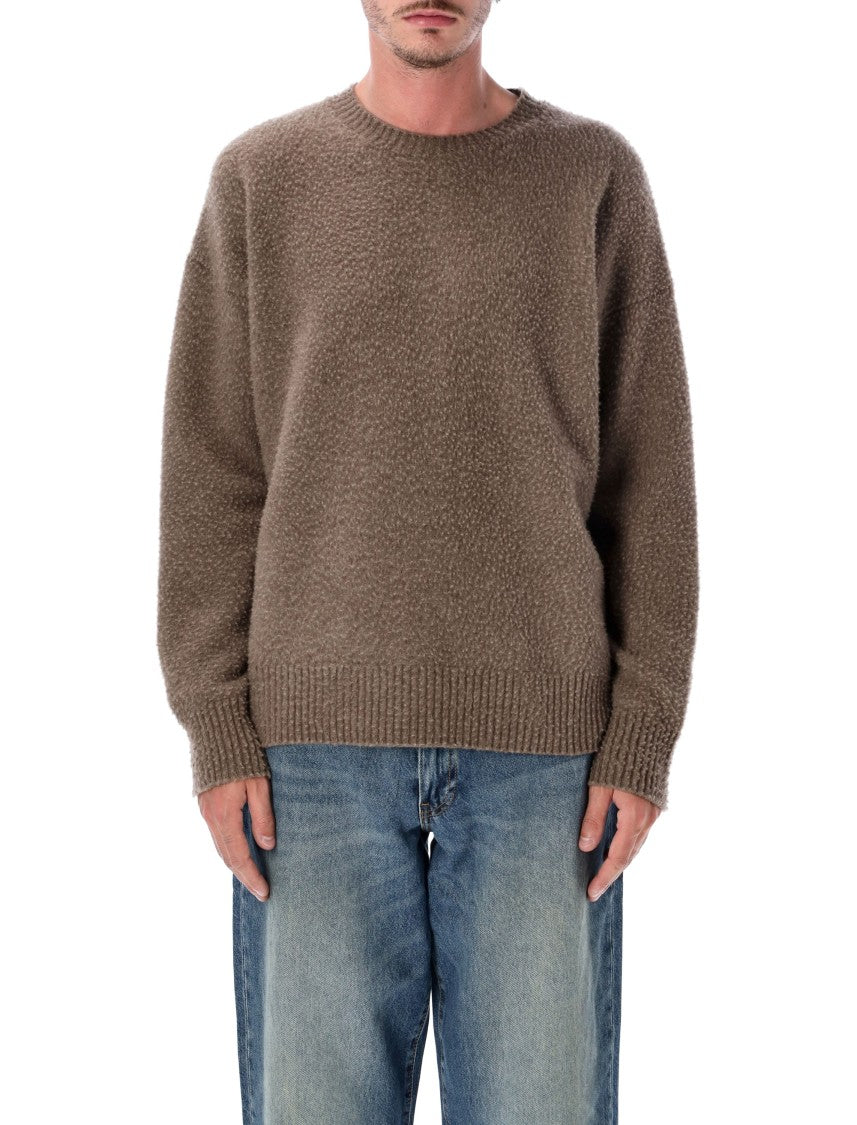 Roberto Collina Textured Boucle Knit Crewneck Sweater