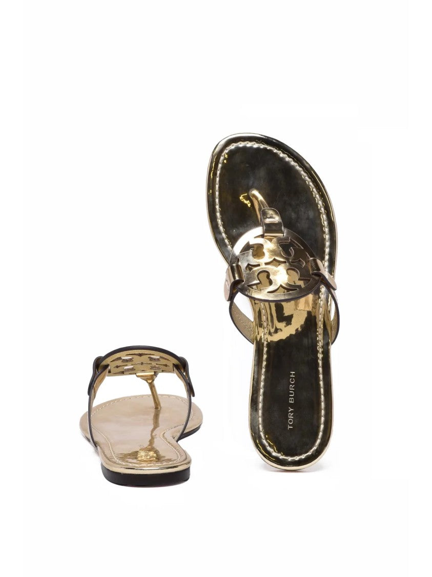 Tory Burch Gold Rubber Flip-Flop Sandal