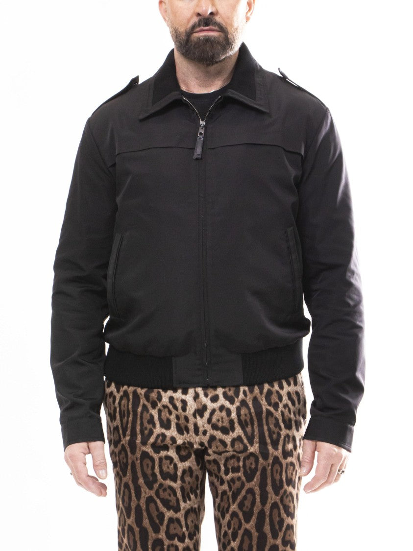 Dolce & Gabbana Epaulet Detail Classic-Collar Bomber Jacket