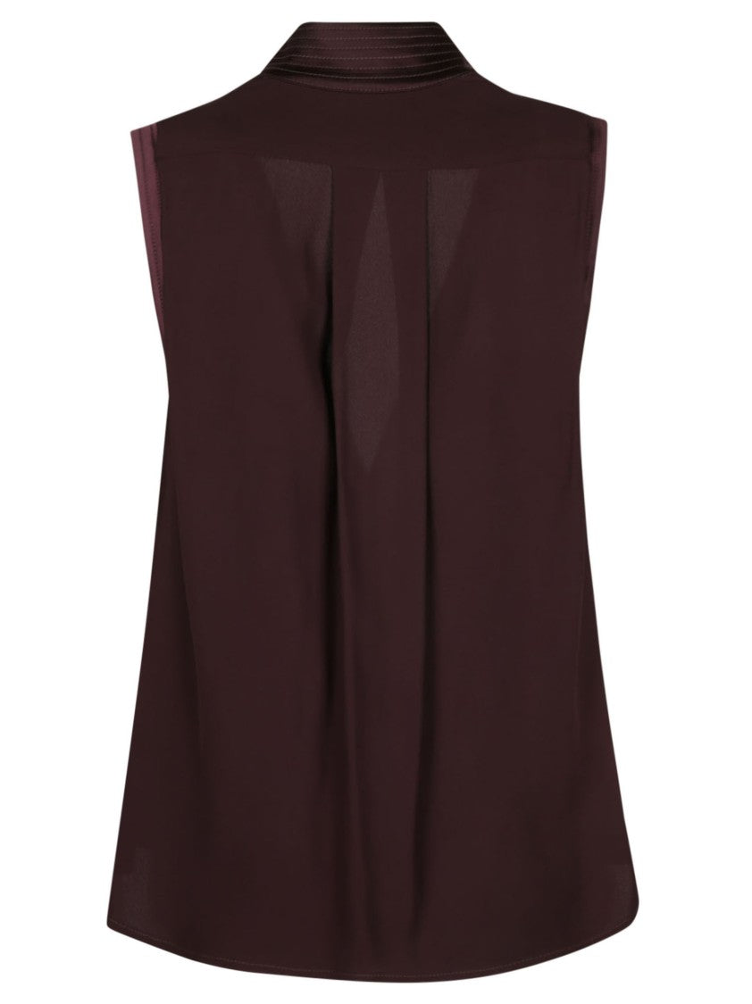 Elisabetta Franchi Draped Cowl Neck Sleeveless Blouse