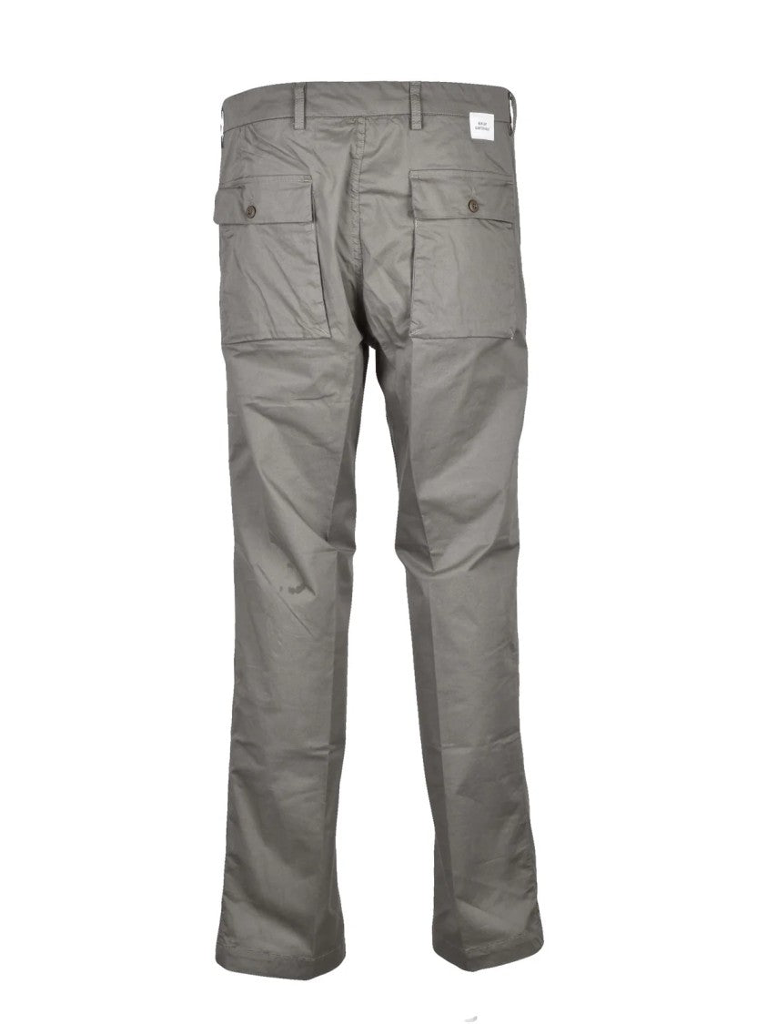 Replay Replay Cotton Stretch Trousers - Military Green