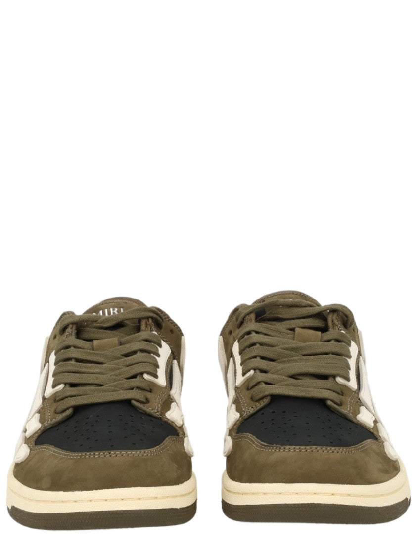 Amiri Low-Top Textured Leather Panel Sneakers