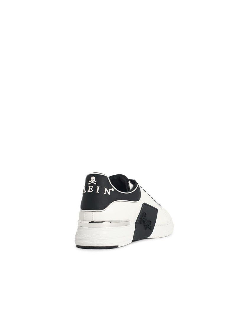 Philipp Plein 'Phantom' White Leather Sneakers