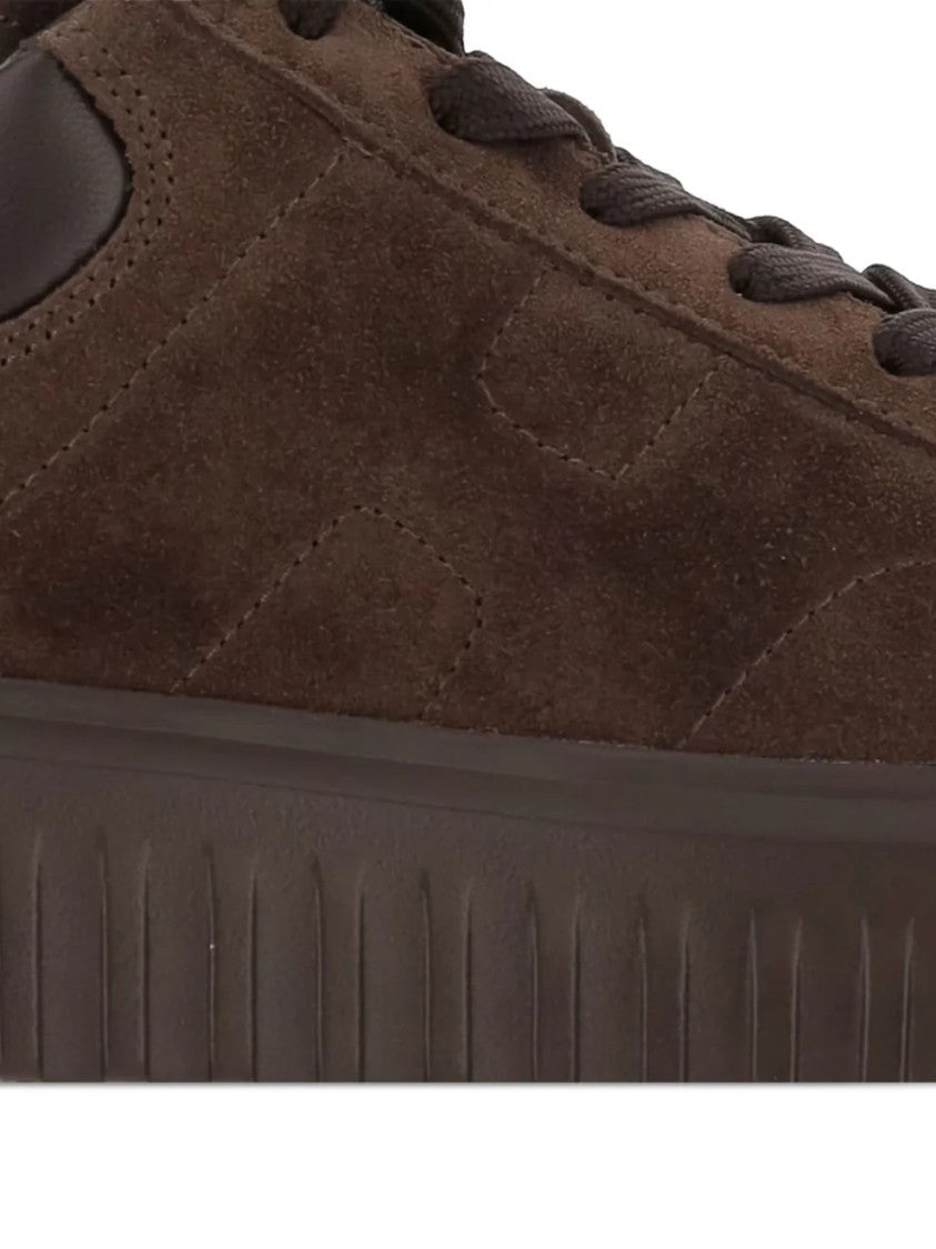 Hogan H-Stripes H Lace-Up Shoes With Calfskin Finish