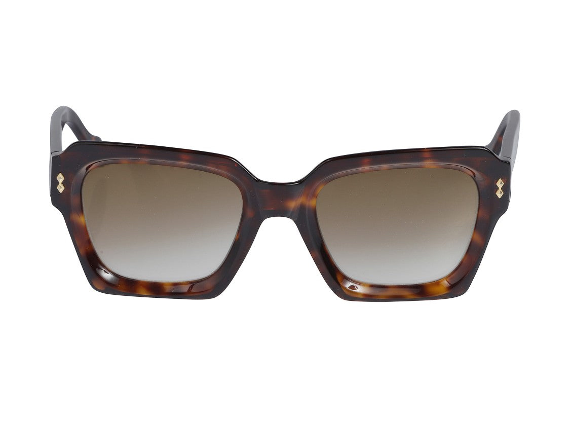 Kador Kallima Glamour Gold Accent Oversized Square Tortoiseshell Sunglasses
