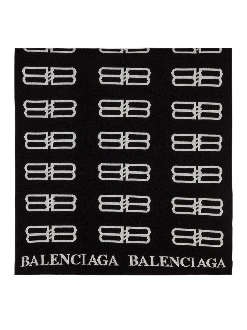 Balenciaga Bb Monogram Logo Blanket Scarf