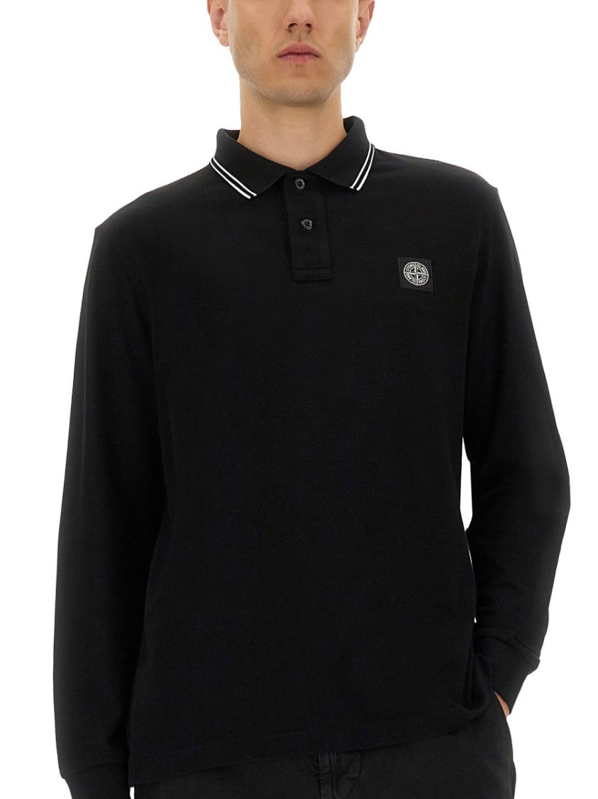 Stone Island Long-Sleeved Polo Shirt