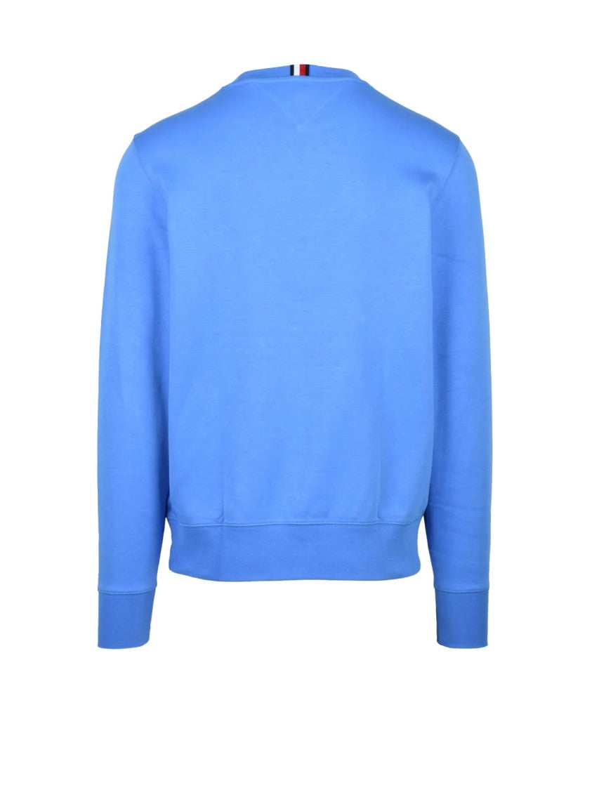 Tommy Hilfiger Light Blue Crewneck Cotton Sweatshirt