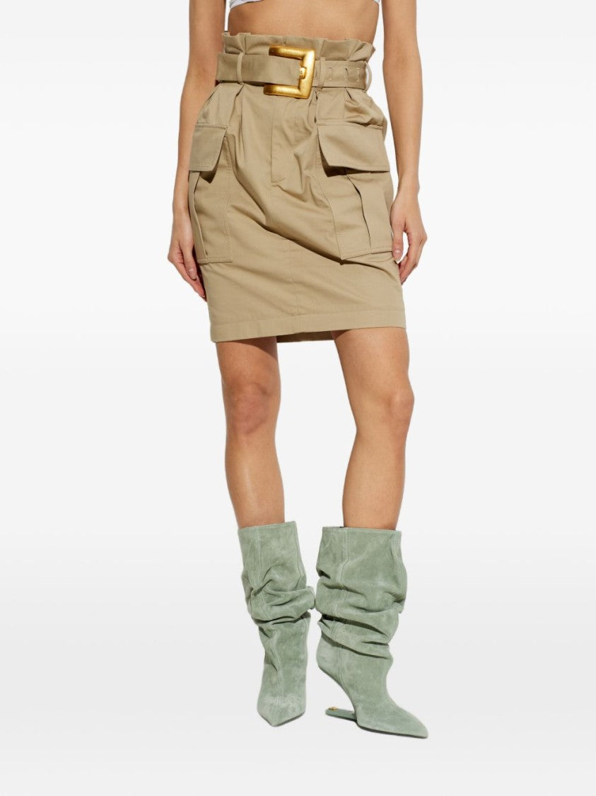 Balmain Minimalist High Waisted A-Line Skirt