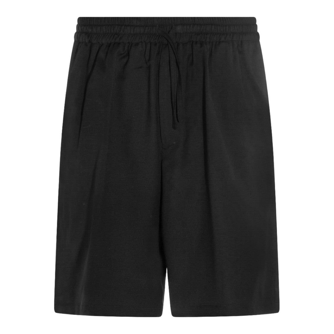 Seven Gauge Relaxed Fit Black Shorts With Adjustable Drawstring