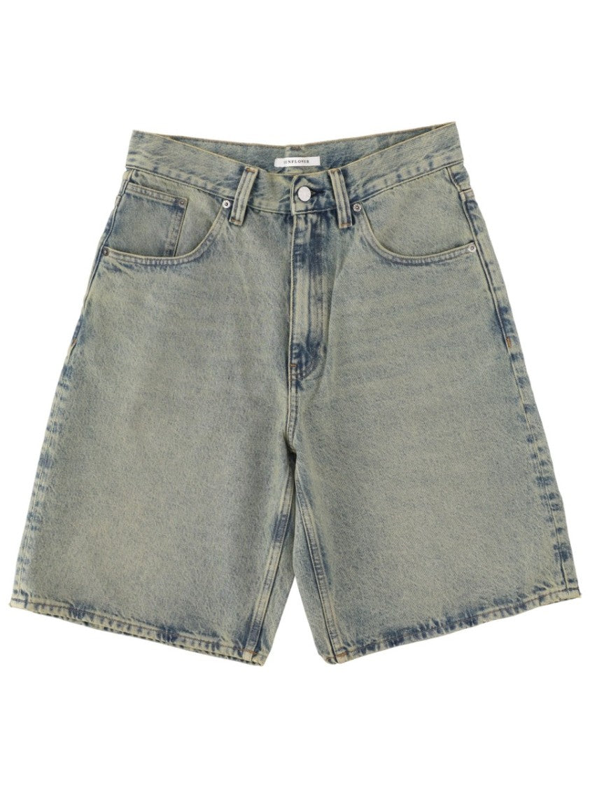 Sunflower Wide Fit Cotton Distressed Denim Shorts