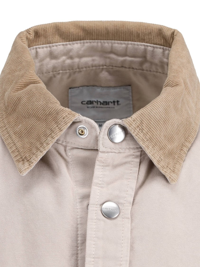 Carhartt Wip Beige Prescot Corduroy Collar Cotton Jacket