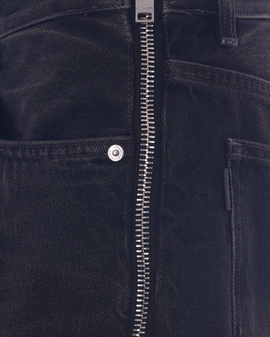 Haikure Straight-Leg Boyfriend Fit Jeans With Full-Length Side Zippers