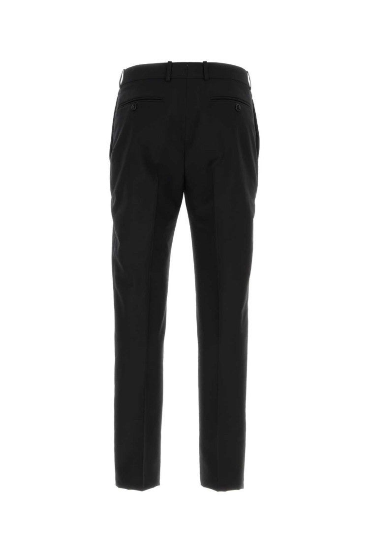 Alexander Mcqueen Black Gabardine Pant
