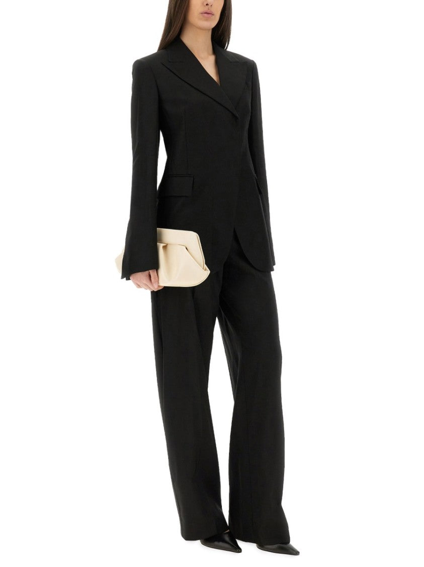 Sportmax Tailored Black Slim-Fit Jacket With Sharp Lapels