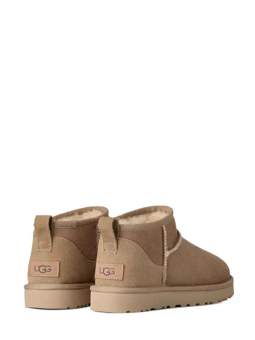 Ugg Low-Cut Suede Boots With Plush Twinface Lining
