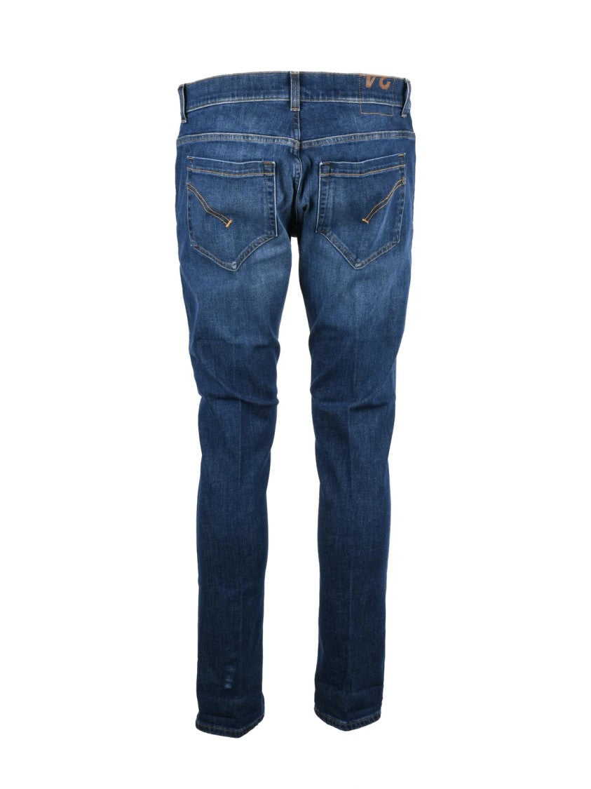 Dondup Blue George Distressed Skinny-Leg Jeans