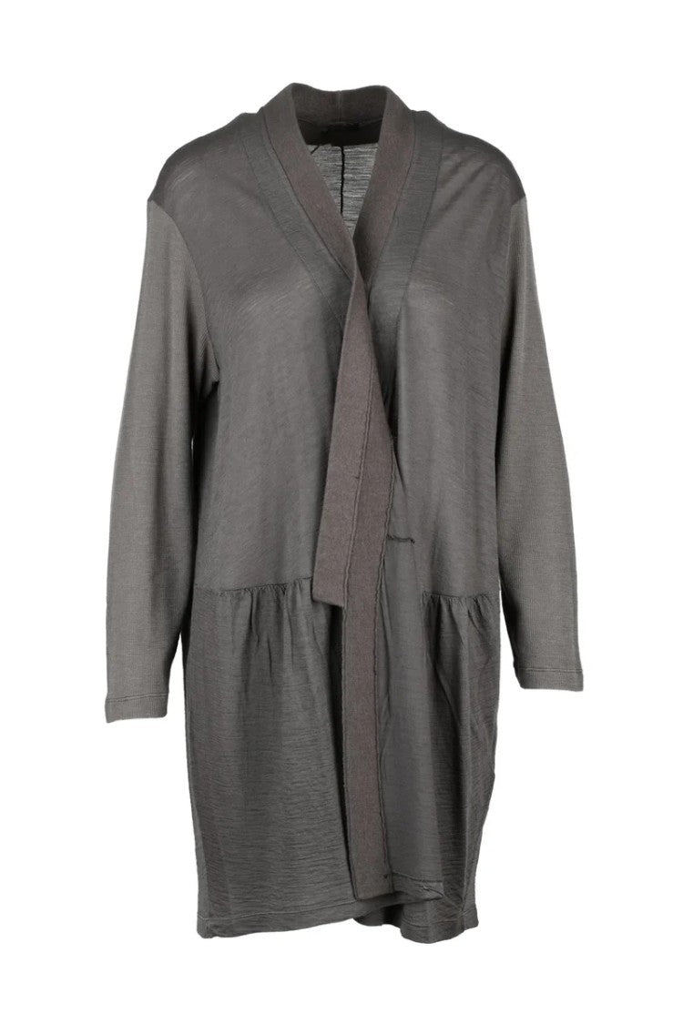 Transit Long Open Cardigan - Brown