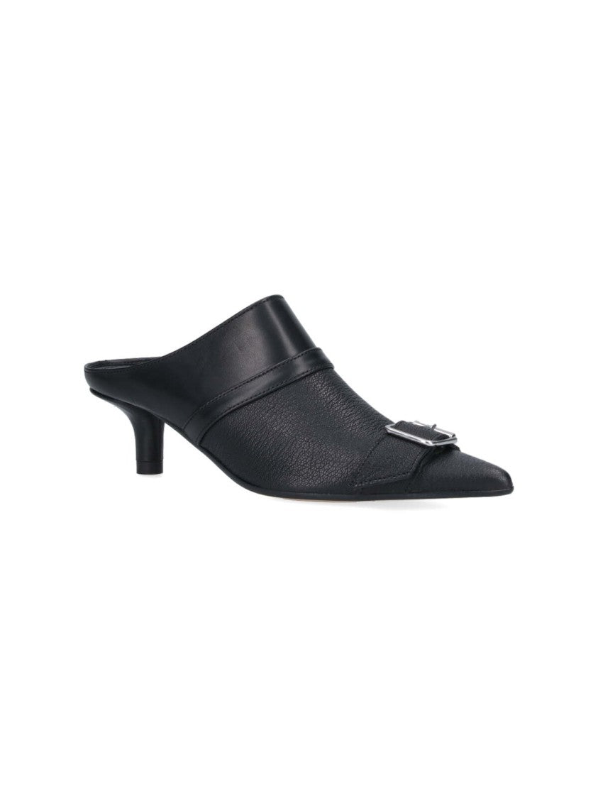 Mm6 By Maison Margiela Buckle Mules – Black