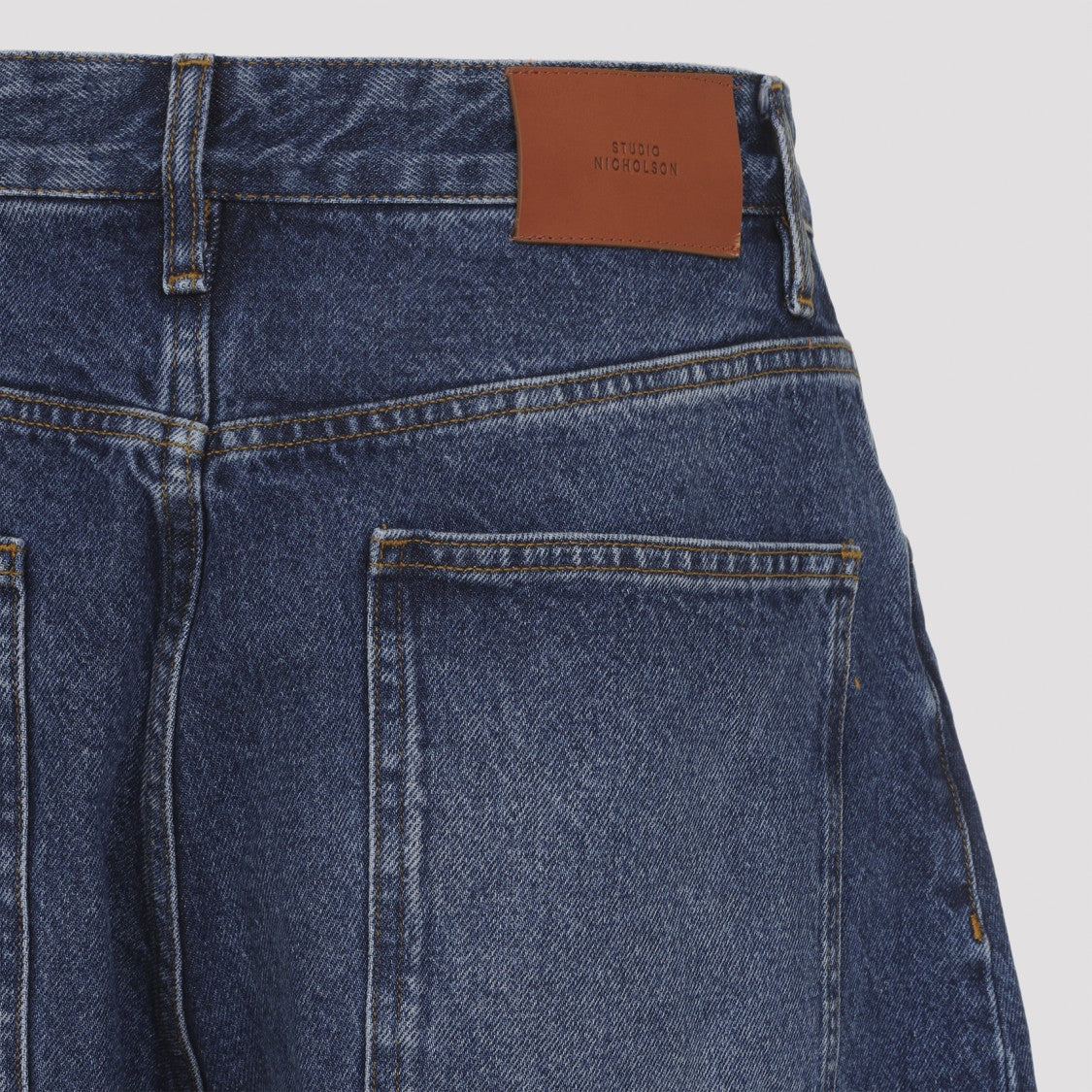 Studio Nicholson Paolo Blue Cotton Jeans