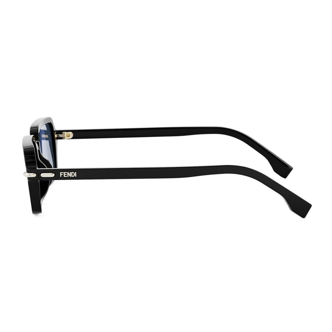 Fendi Black Fendi Selleria Rectangular Acetate Sunglasses