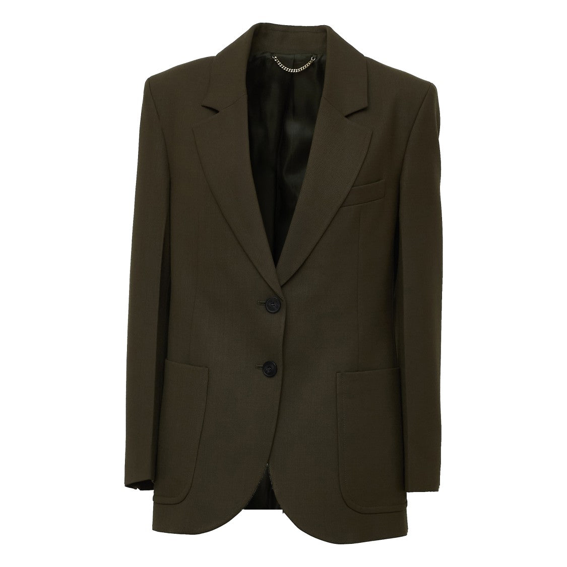 Victoria Beckham Katherine Single-Breasted Patch Pocket Tailored Blazer