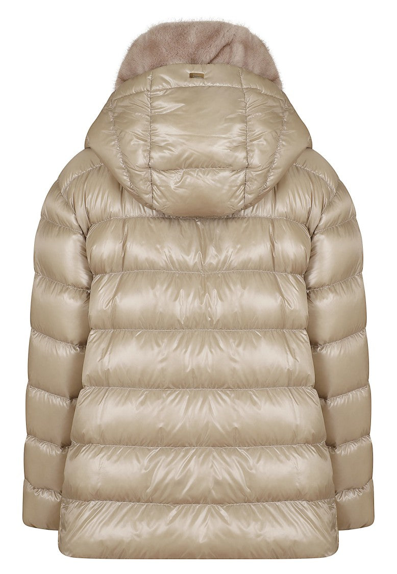 Herno Ultralight Padded Down Jacket With Faux Fur Hood