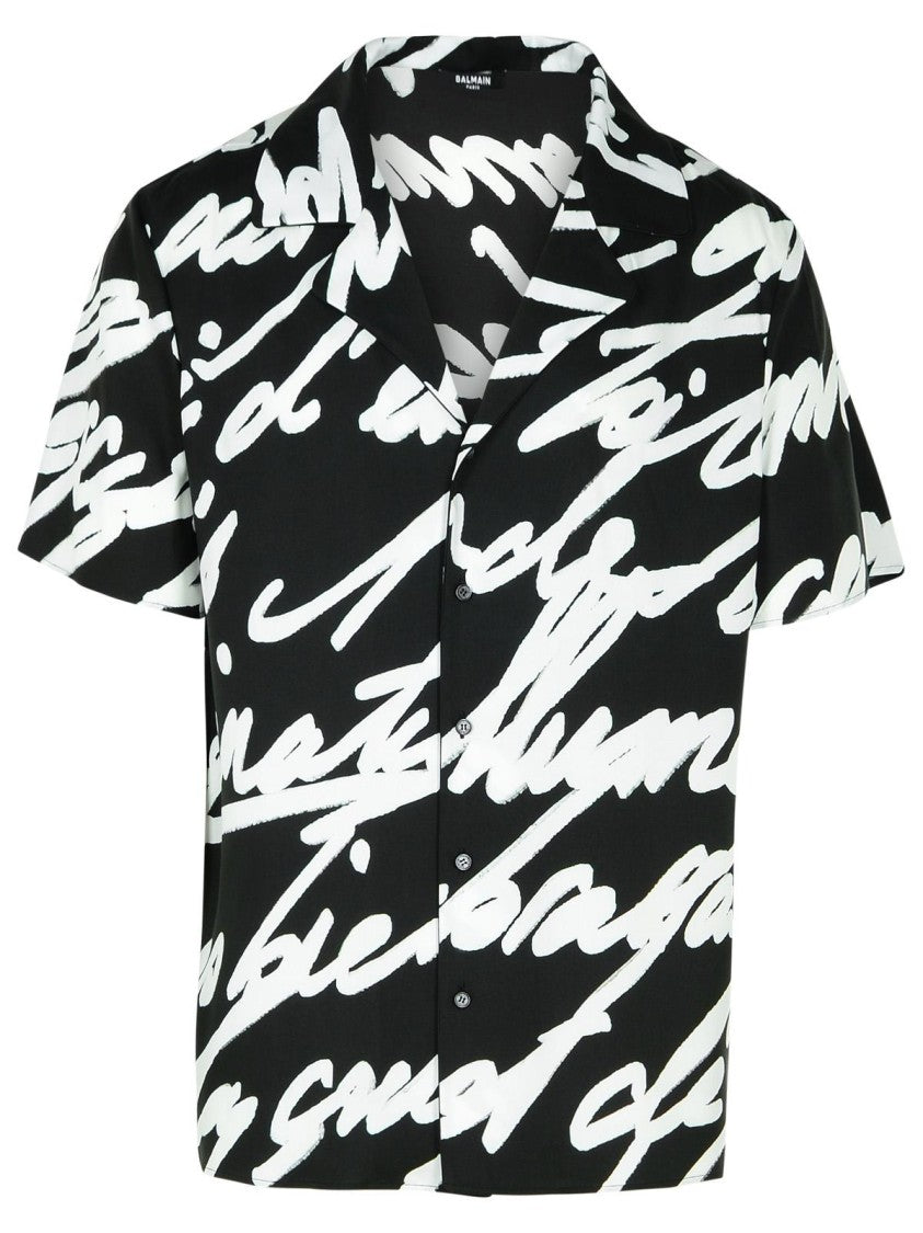 Balmain Black Viscose Shirt
